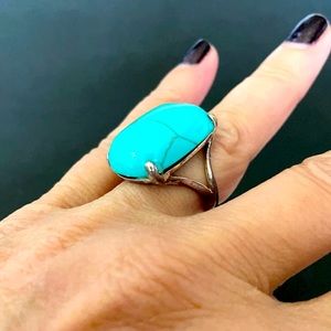 Vintage Stone and 925 Silver Ring
